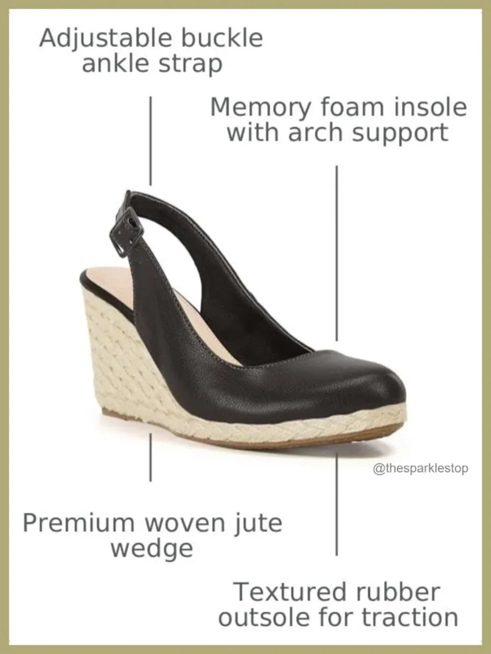 Women's Platform Wedges Sandals Espadrilles Closed Toe Slingback Ankle Buckle